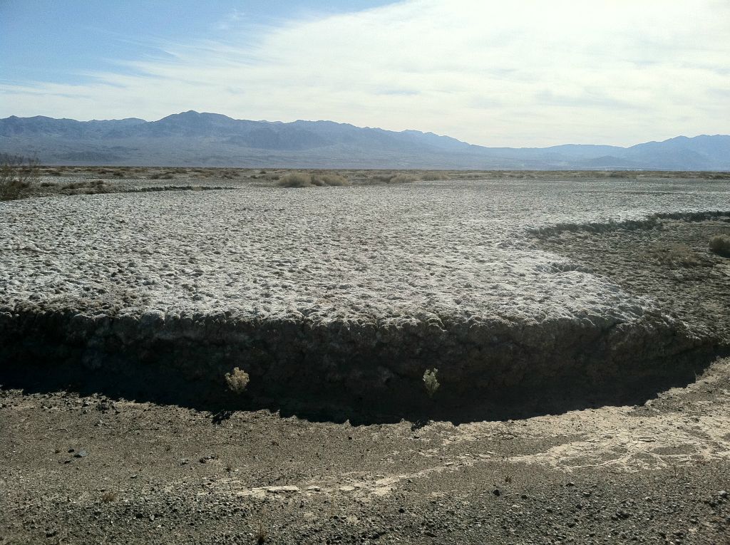 Large block of salt out on Cottonball Basin: